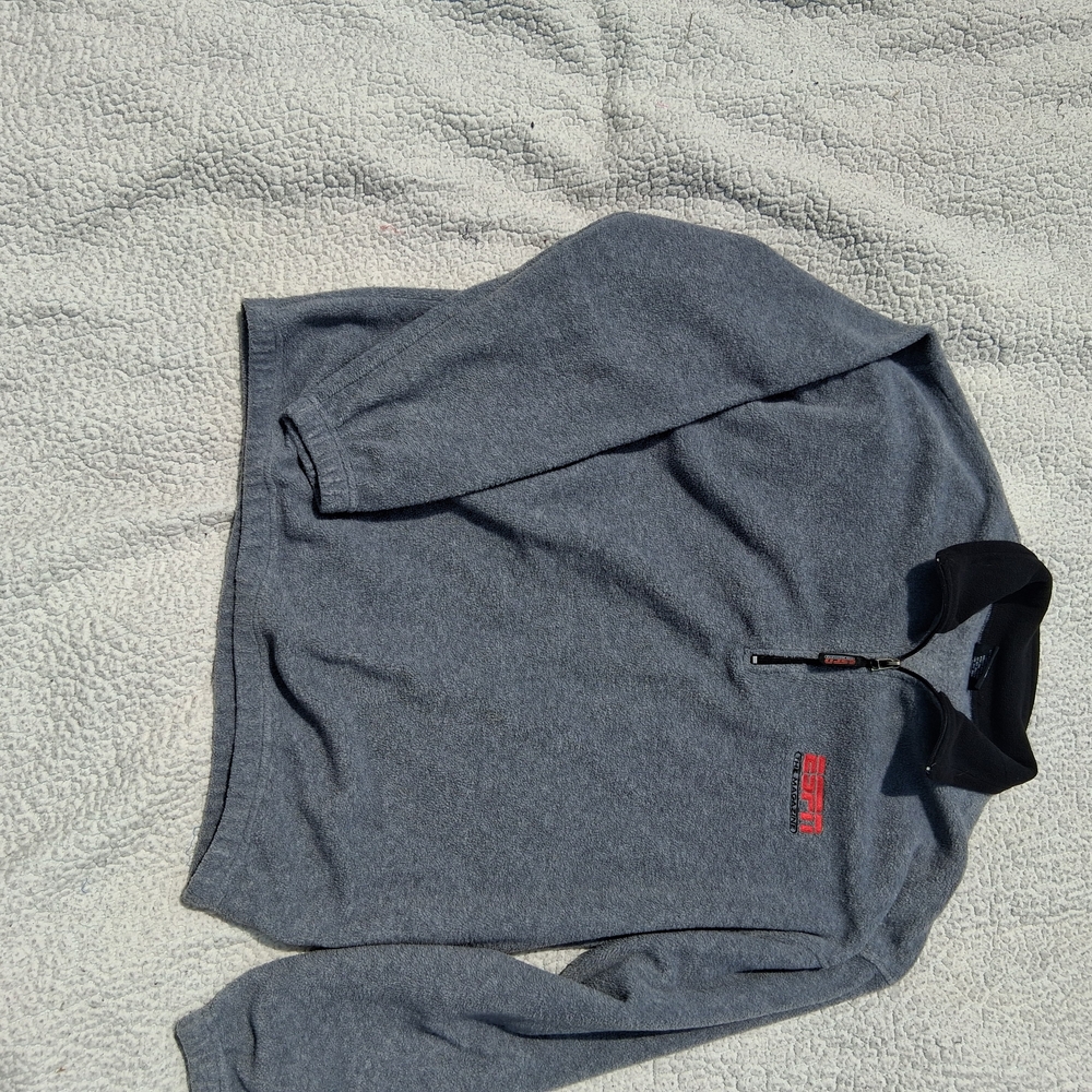 ESPN the Magazine Men's XL 1/4 Quarter Zip Fleece Pullover
